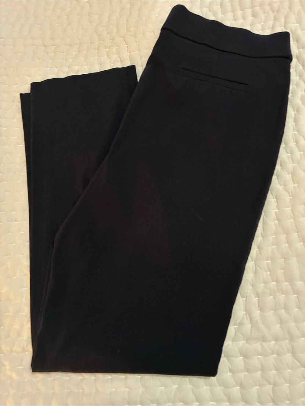 Liz Claiborne Navy Blue Straight-Leg Trousers Lisa Size 12 - Picture 2 of 7